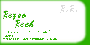 rezso rech business card